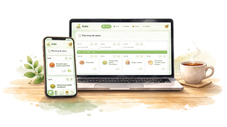 Kuko sur smartphone et ordinateur