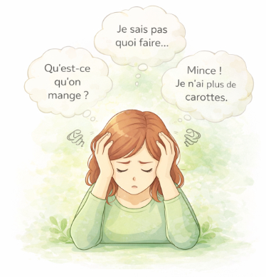 Illustration de la charge mentale des repas