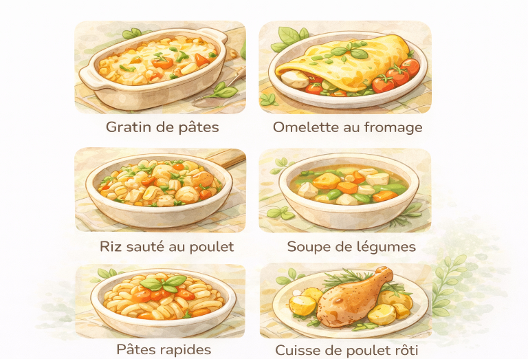 Exemples de repas du quotidien